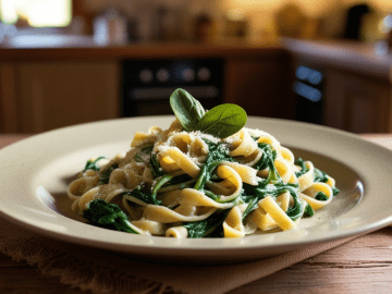 Gluten Free Spinach Fettuccine Noodles Recipe