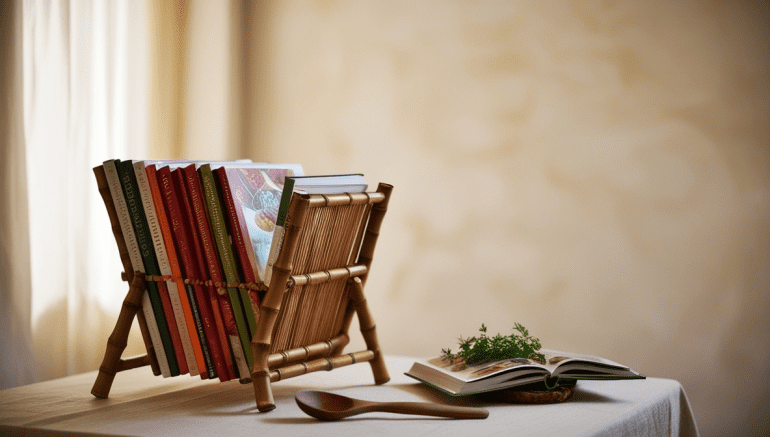 Bamboo Cookbook Stand – A Stylish and Practical Kitchen Essential