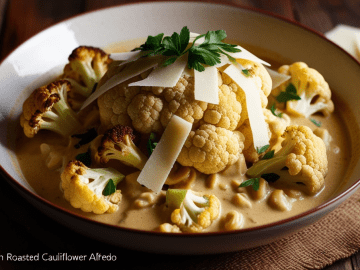 Vegan Roasted Cauliflower Alfredo Recipe